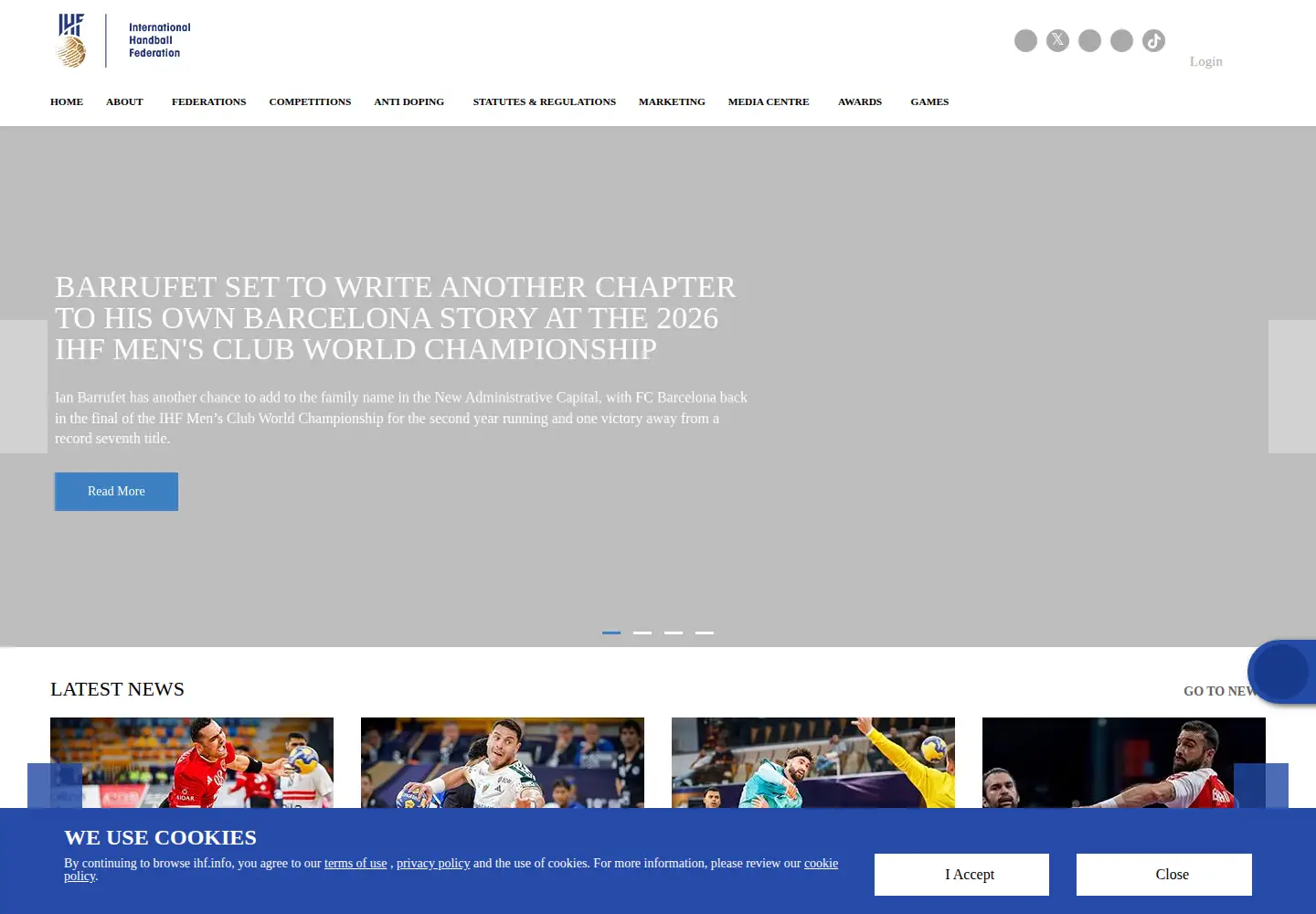 Screenshot of ihf.info