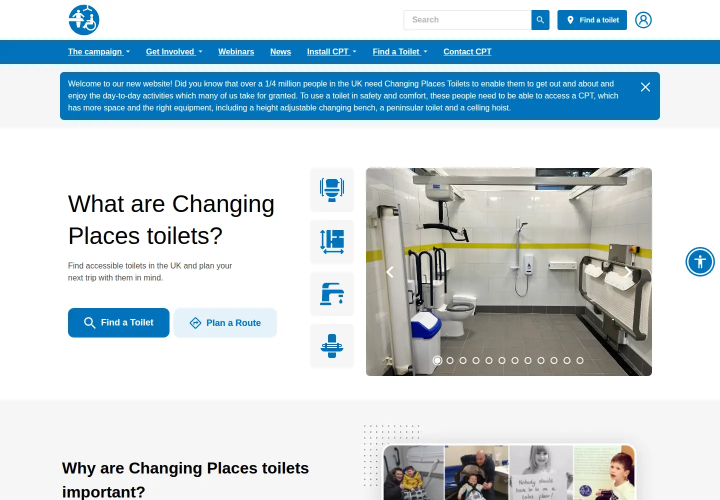 Screenshot of changing-places.org