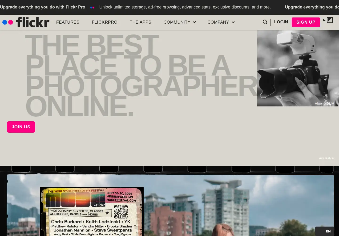 Screenshot of flic.kr