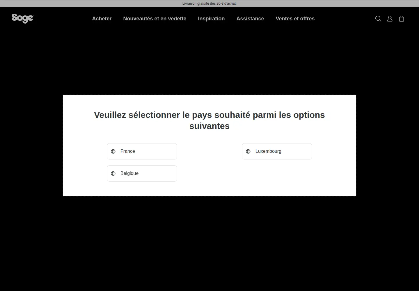 Screenshot of sageappliances.com