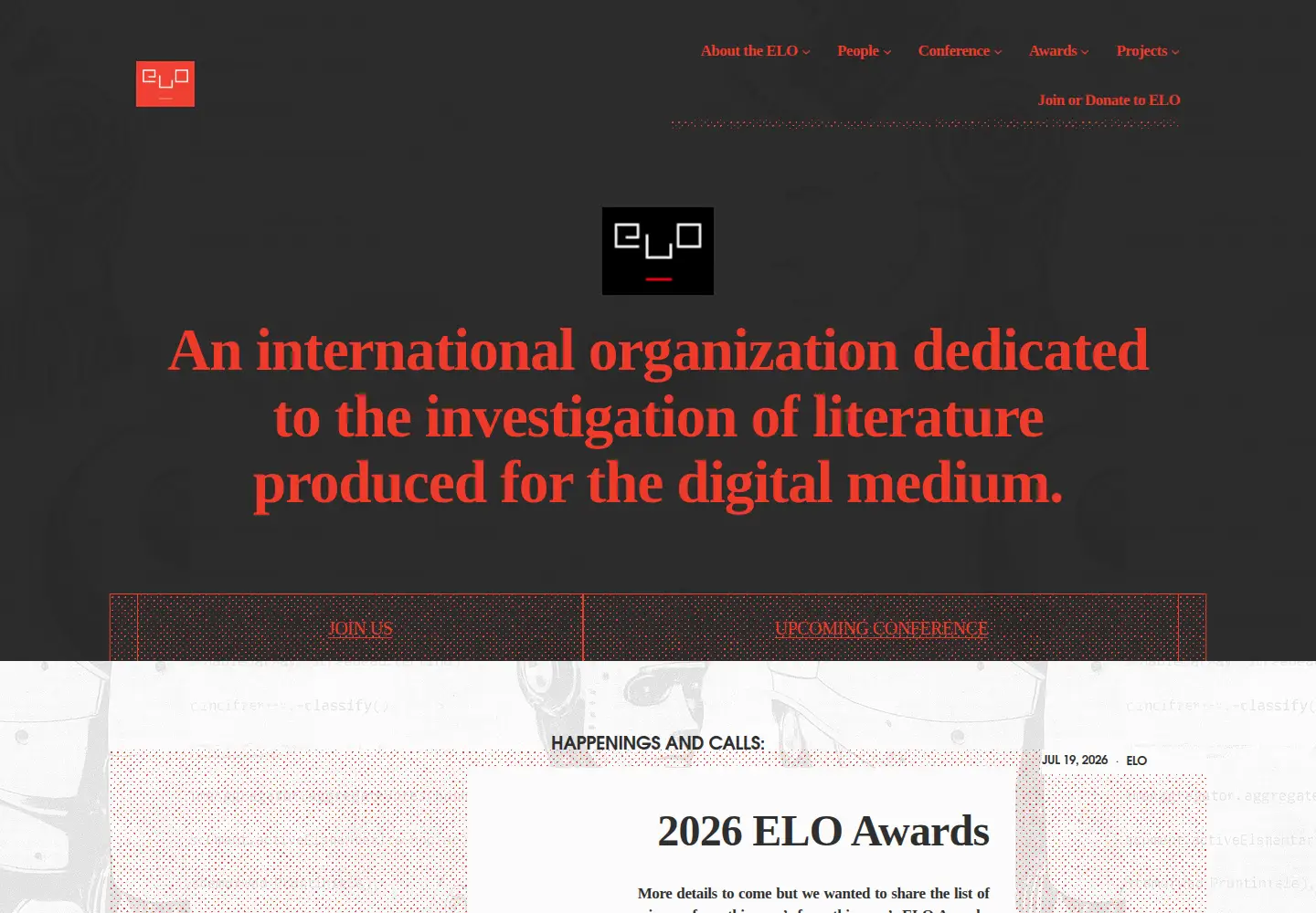 Screenshot of eliterature.org