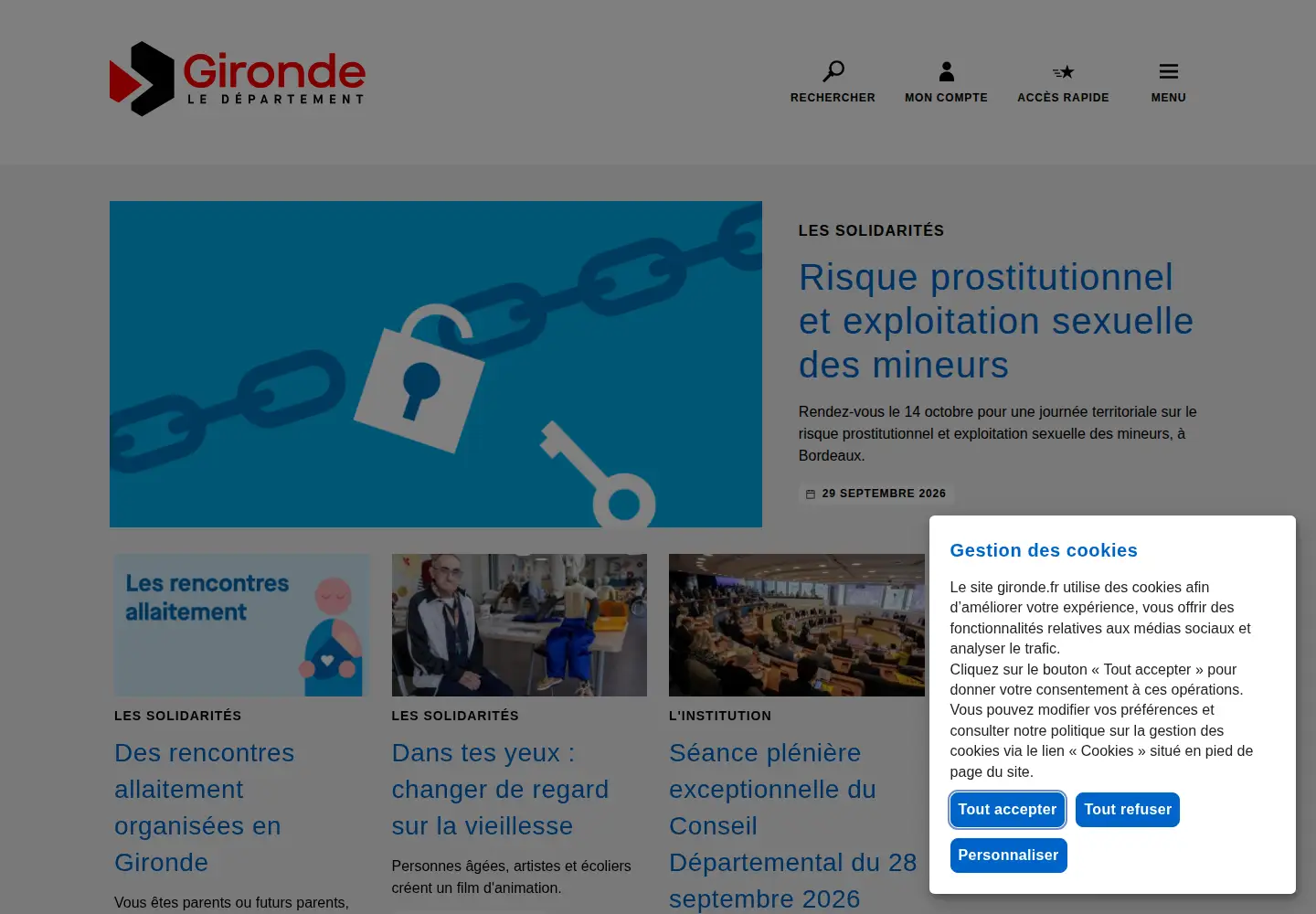 Screenshot of gironde.fr
