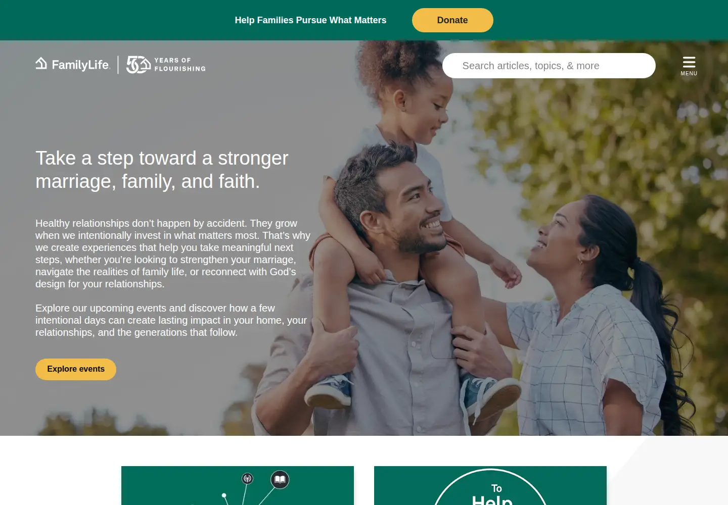 Screenshot of familylife.com