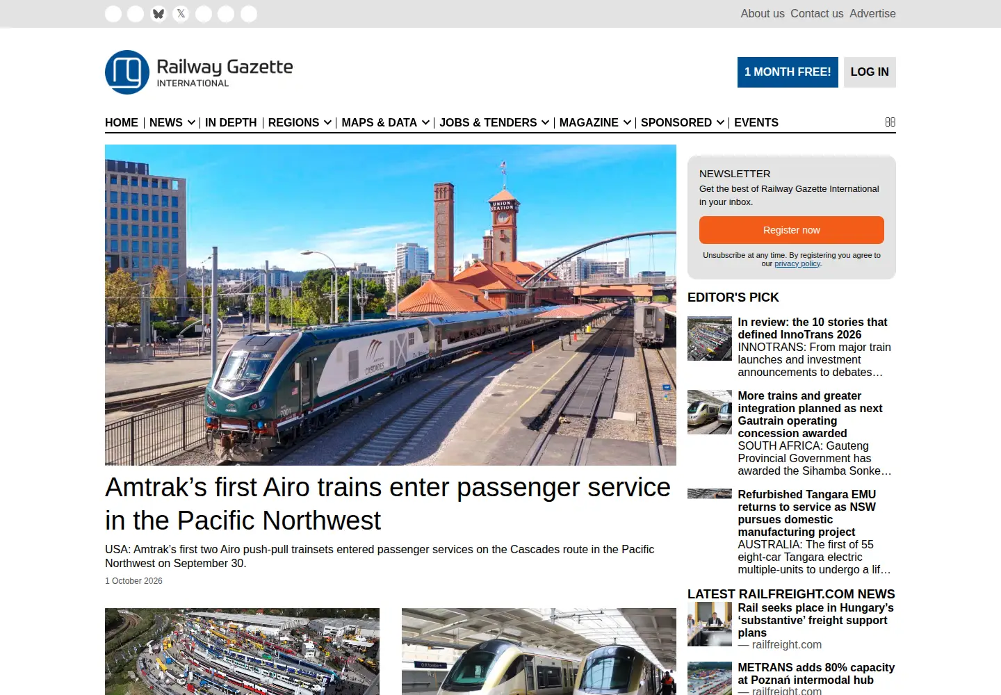 Screenshot of railtech.com