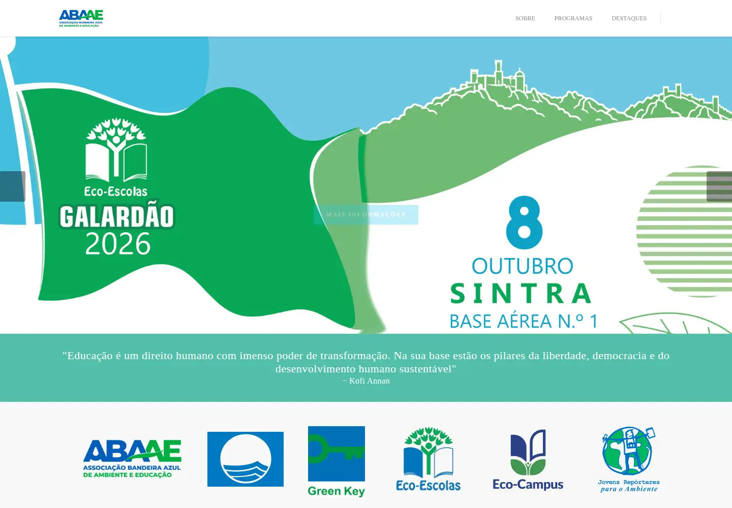 Screenshot of abae.pt