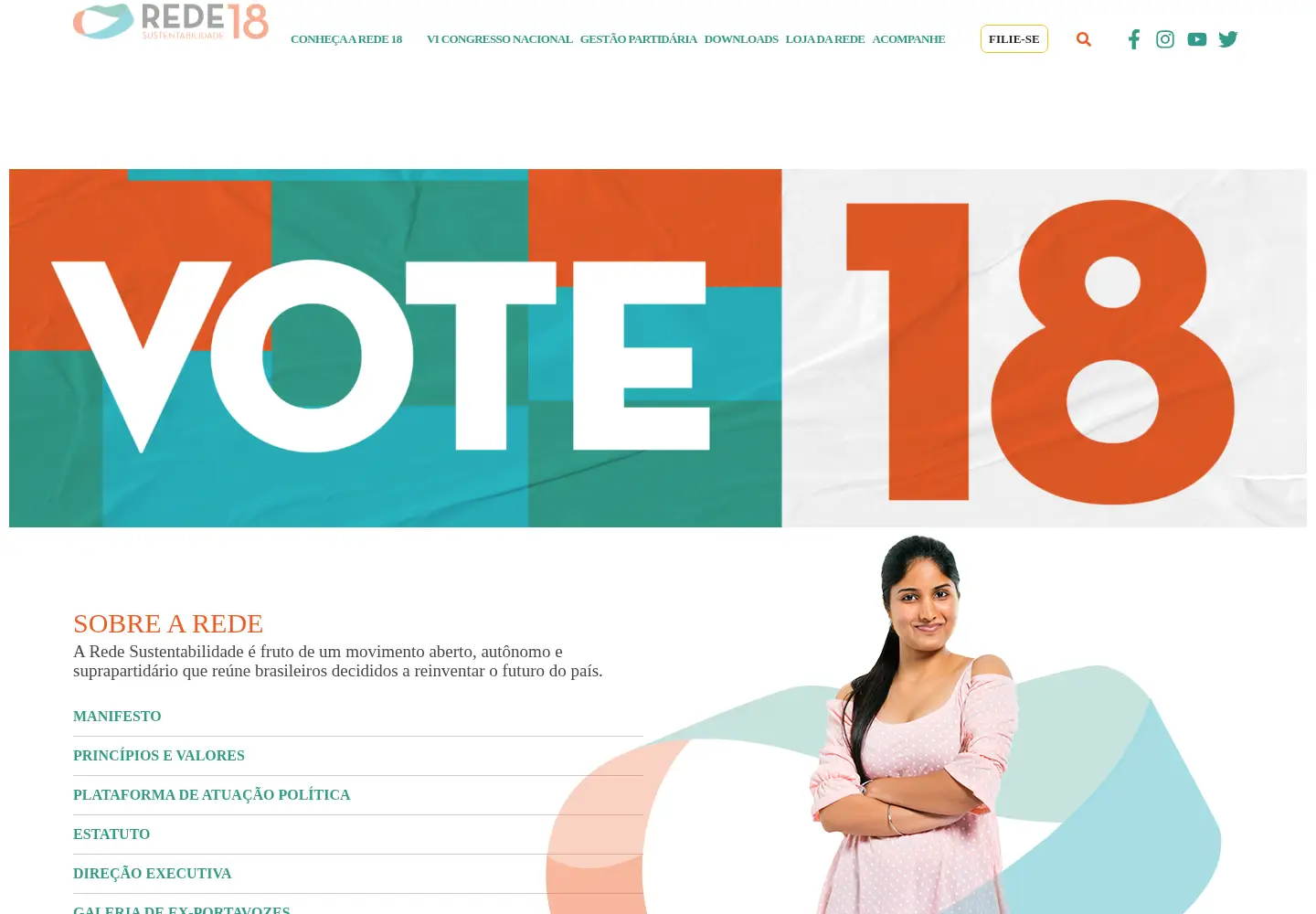 Screenshot of redesustentabilidade.org.br