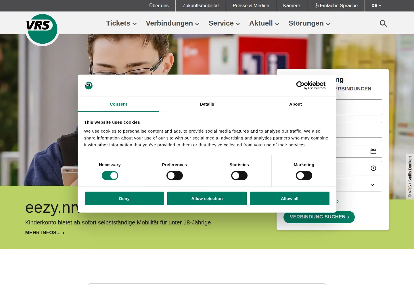 Screenshot of vrs.de
