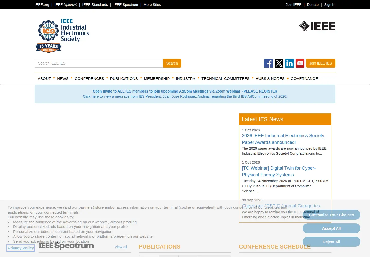 Screenshot of ieee-ies.org