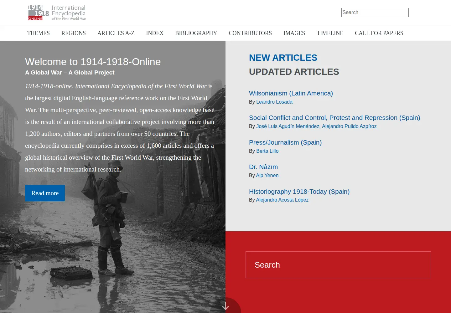 Screenshot of 1914-1918-online.net