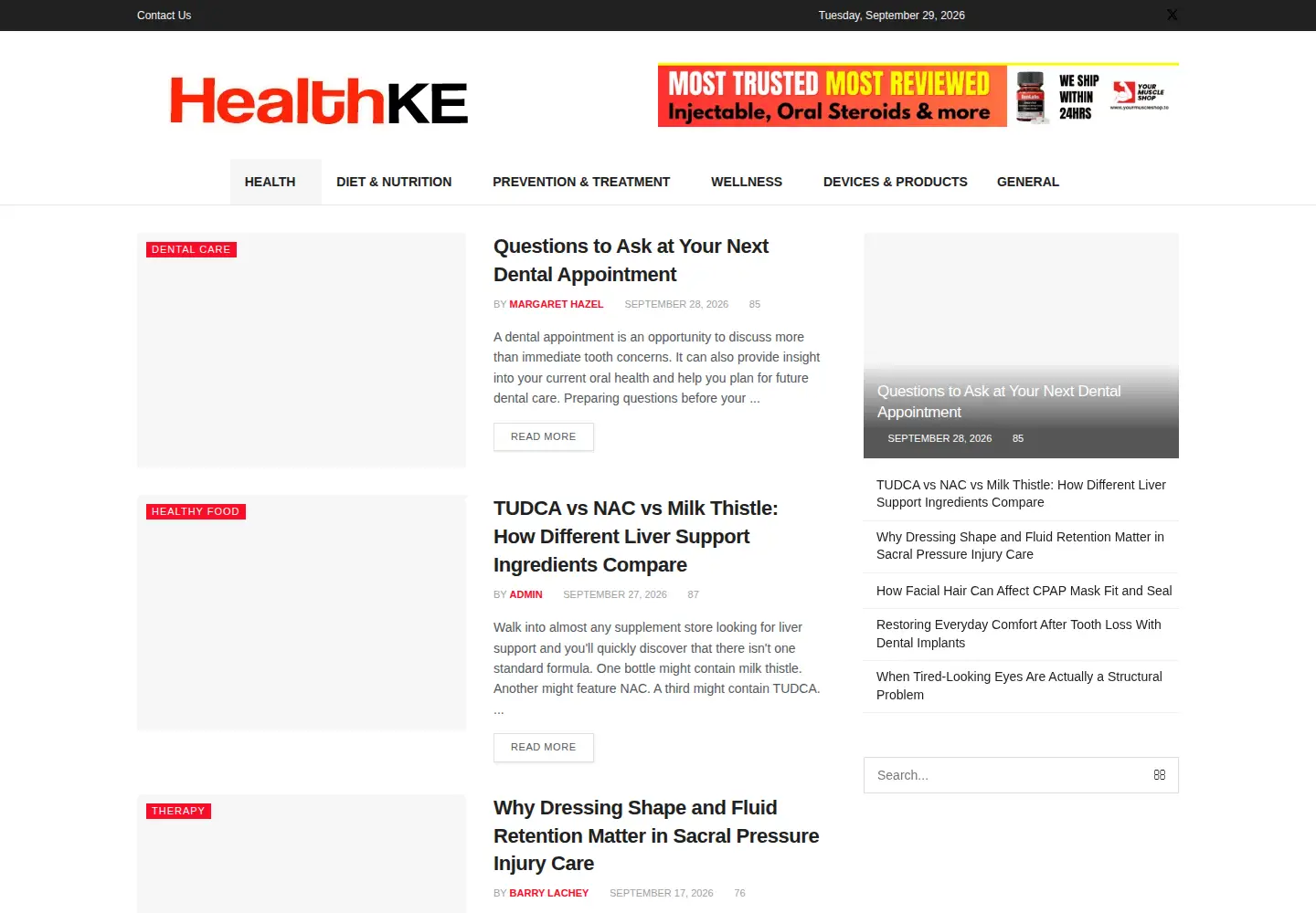 Screenshot of healthke.com