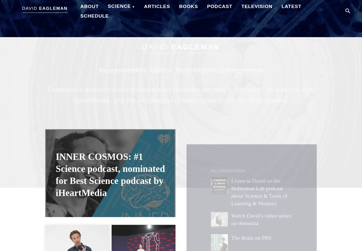Screenshot of eagleman.com