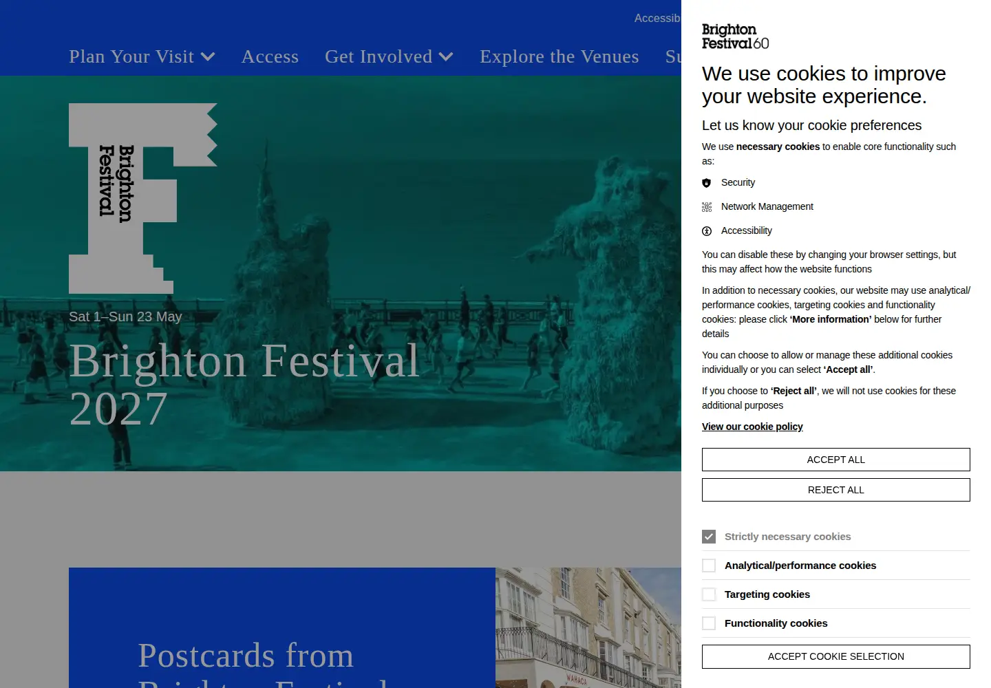 Screenshot of brightonfestival.org