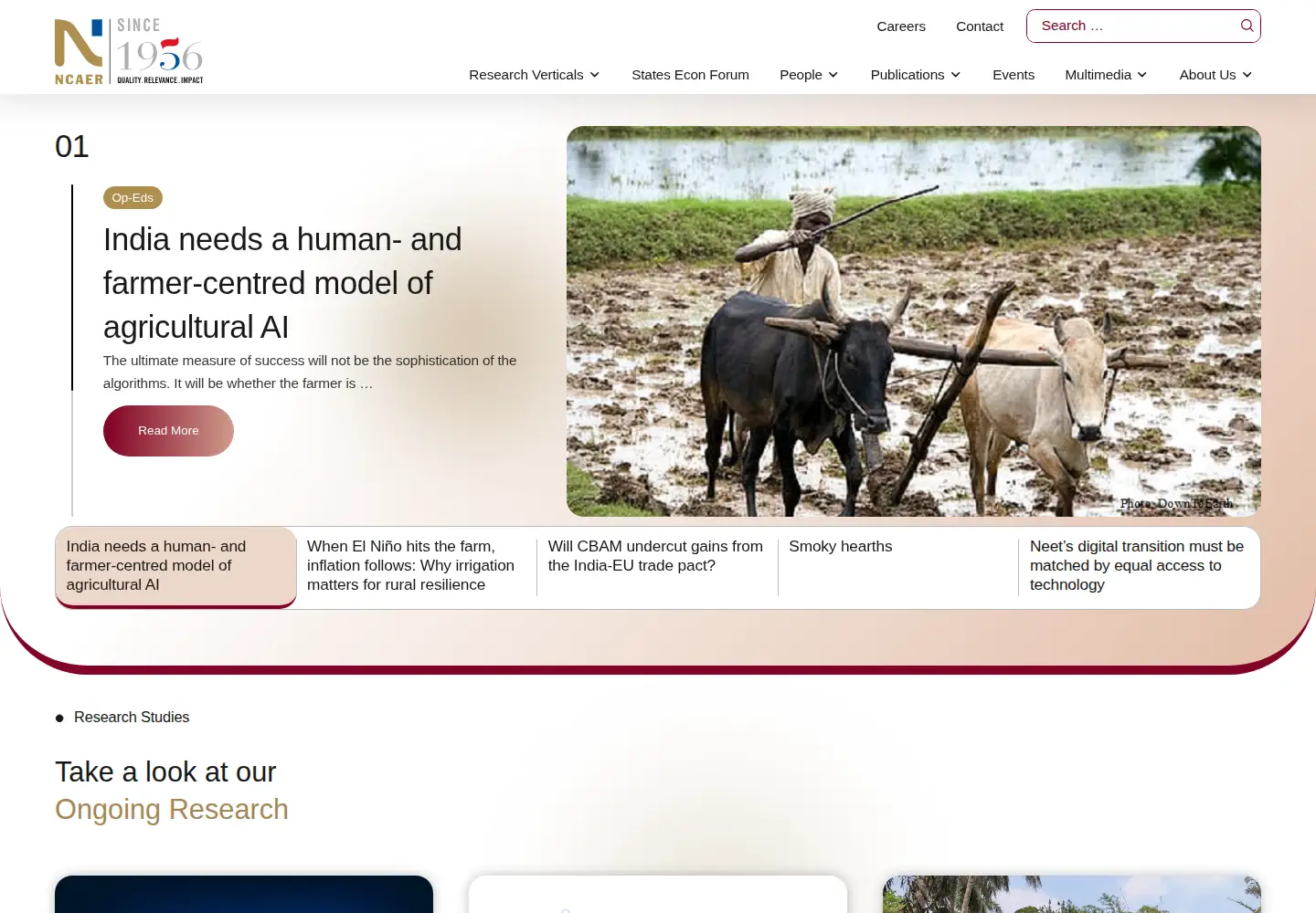 Screenshot of ncaer.org