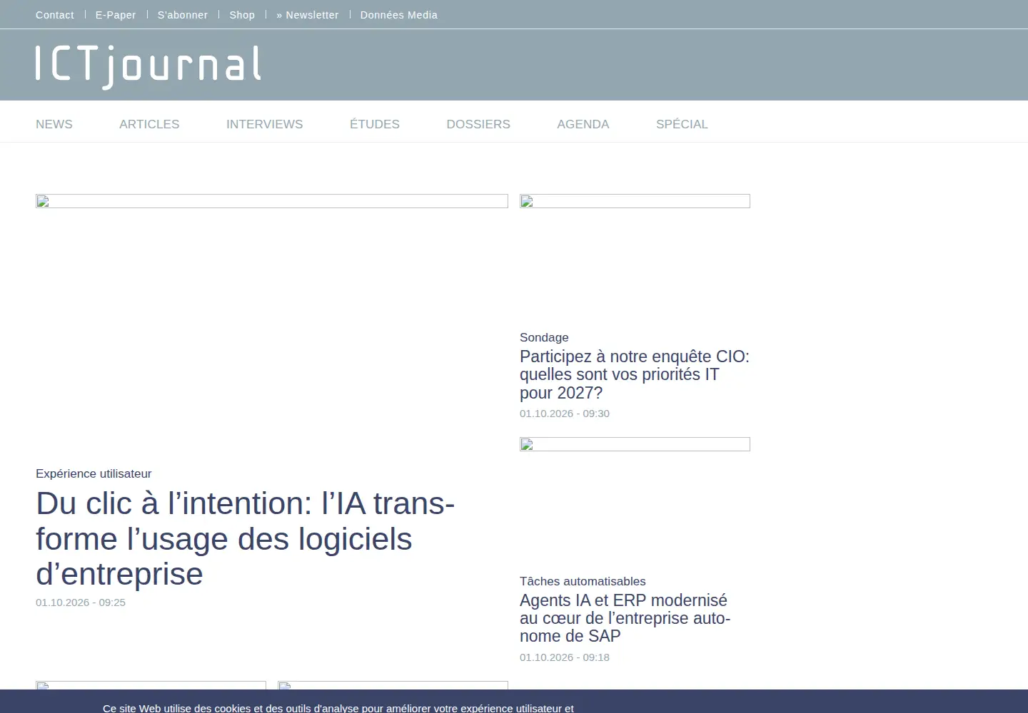 Screenshot of ictjournal.ch