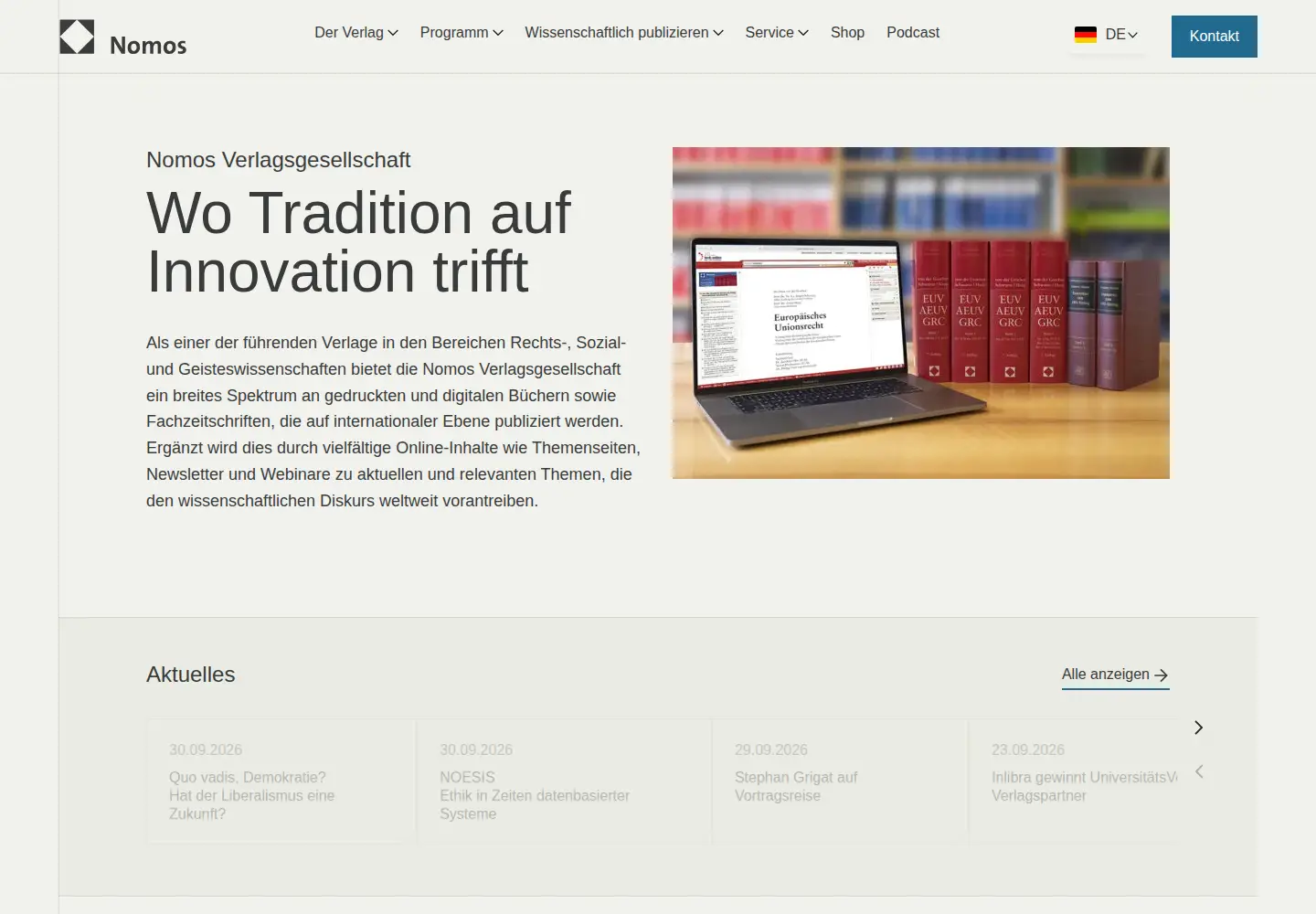 Screenshot of nomos.de