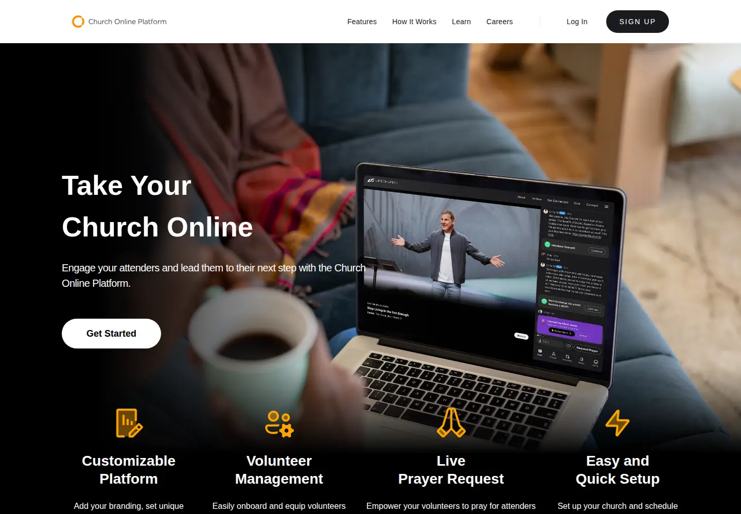 Screenshot of online.church