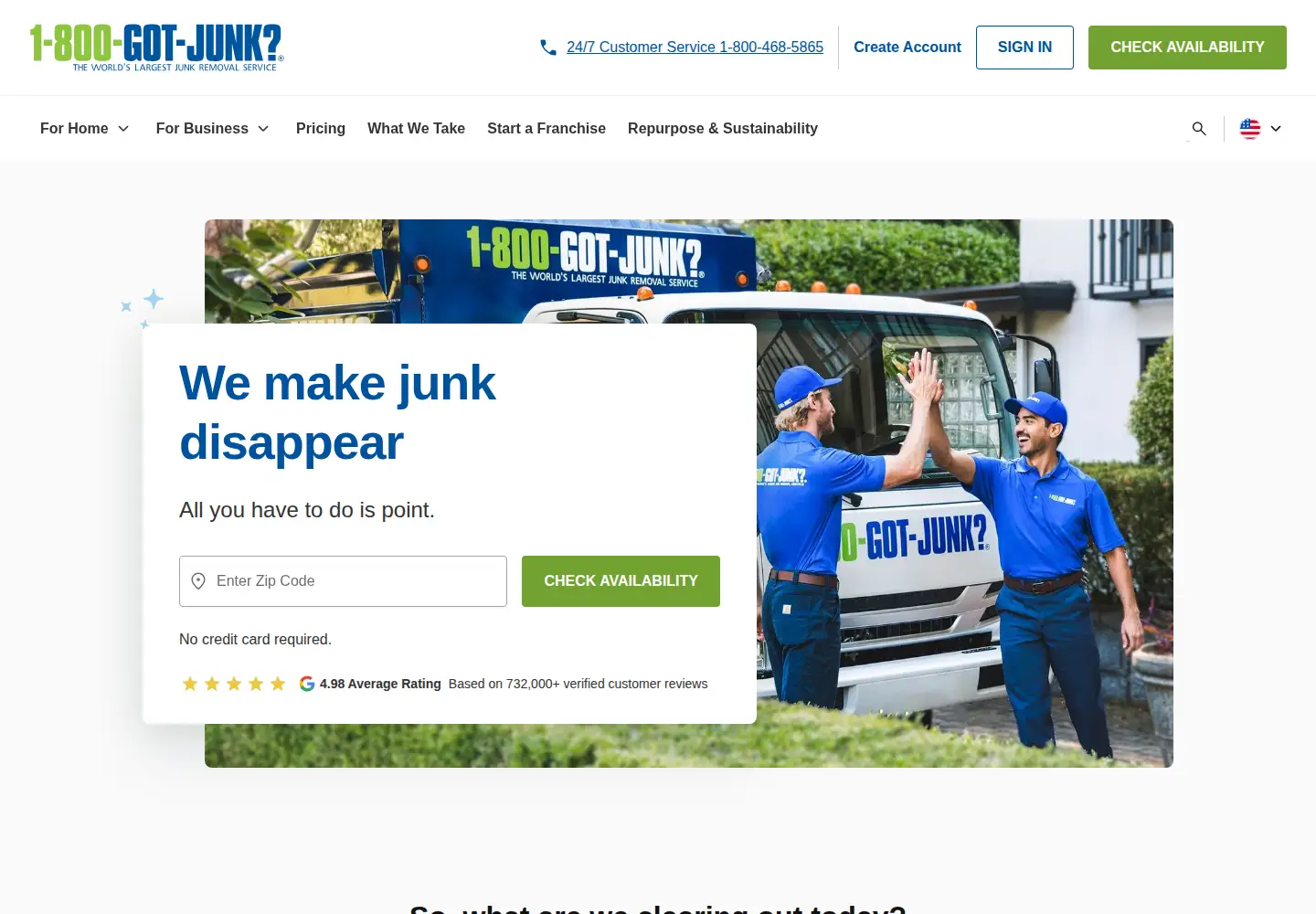 Screenshot of 1800gotjunk.com
