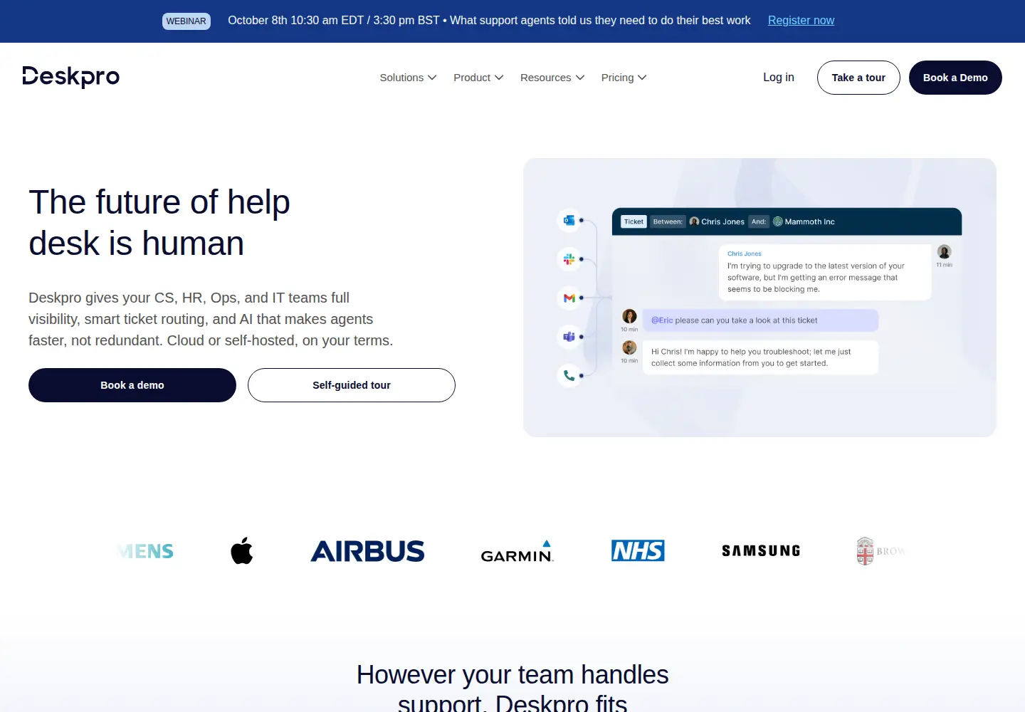 Screenshot of deskpro.com
