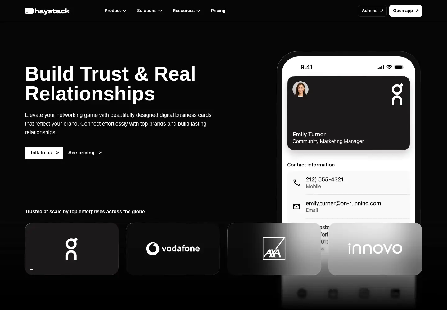 Screenshot of thehaystackapp.com