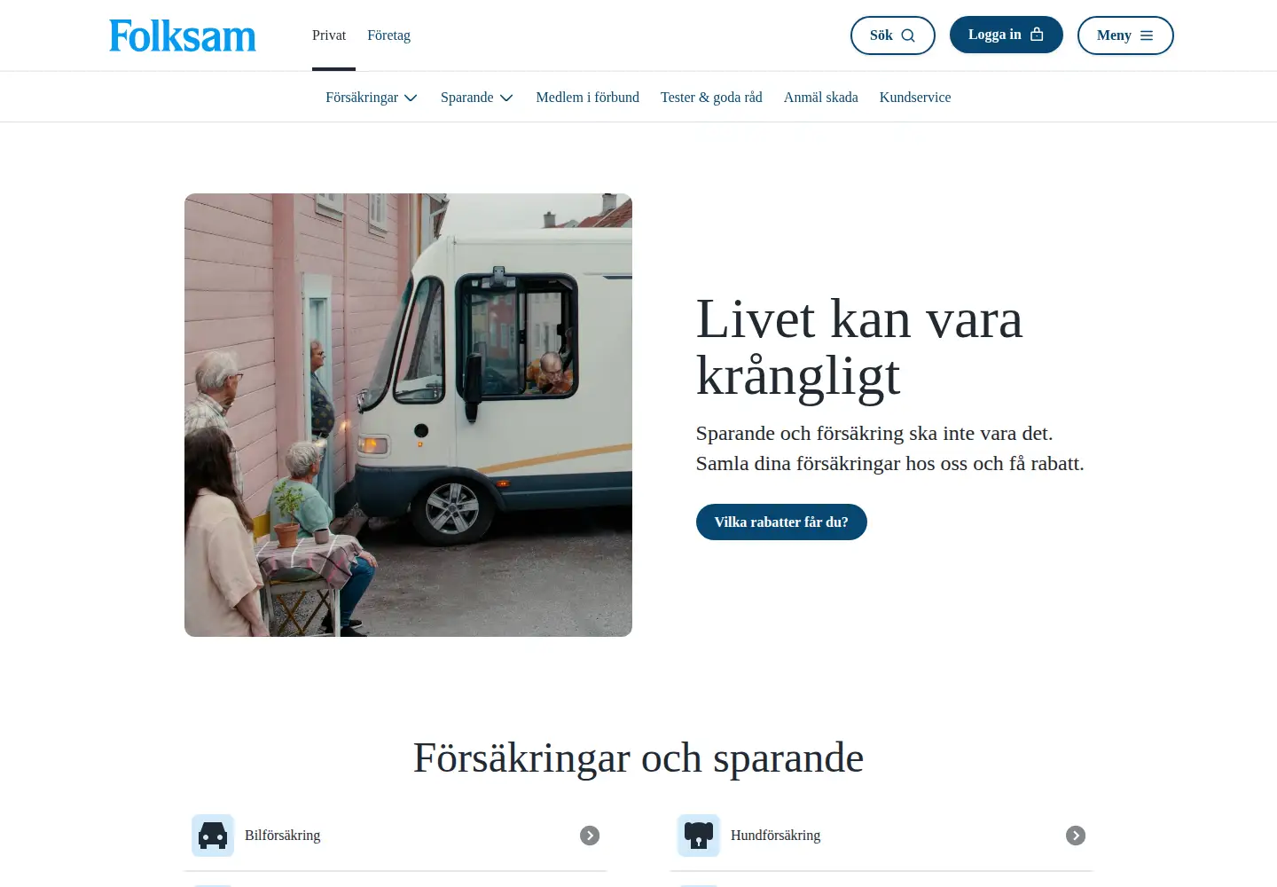Screenshot of folksam.se