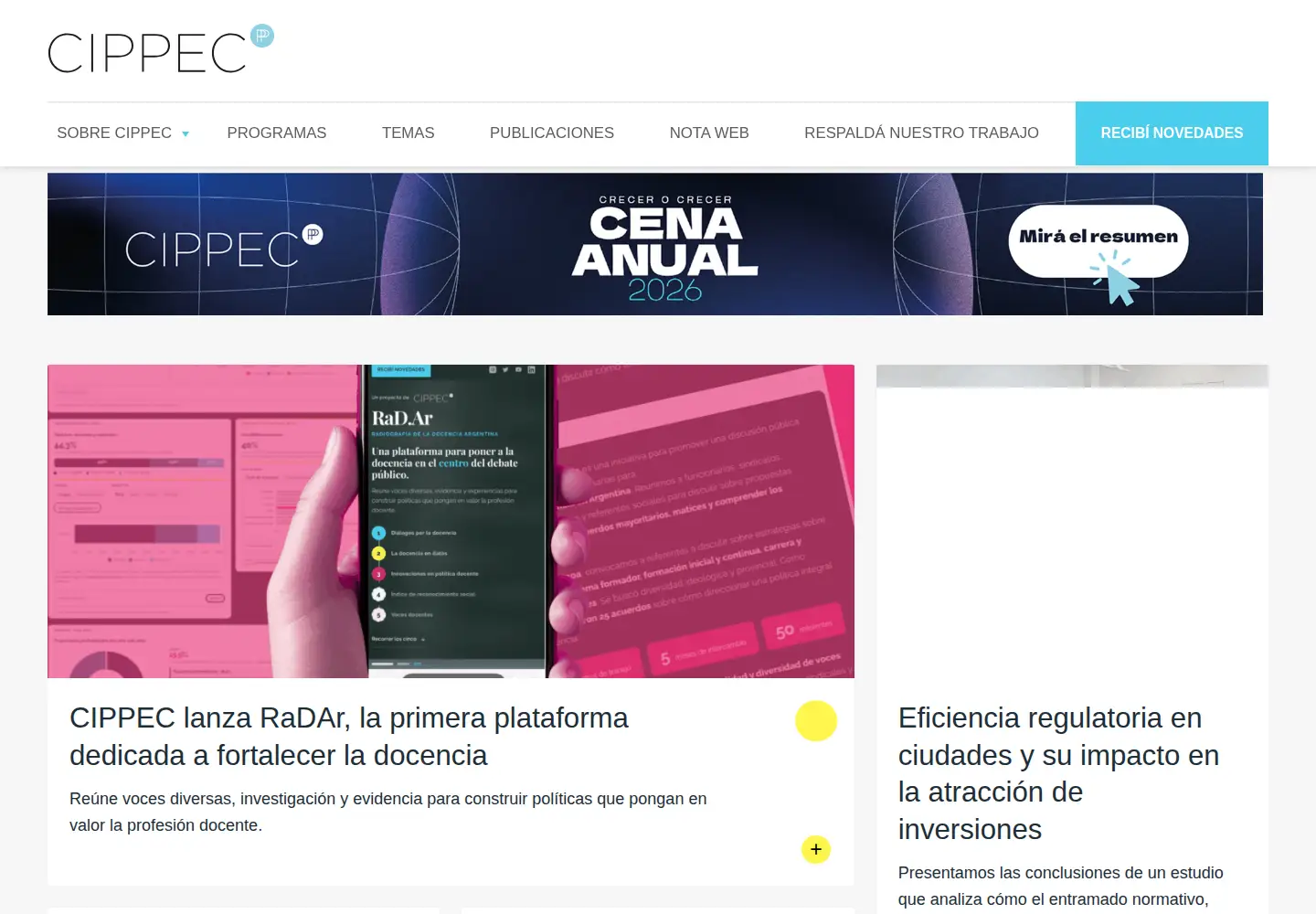 Screenshot of cippec.org