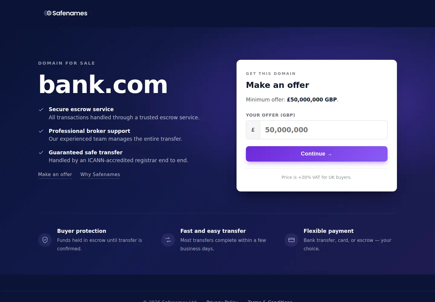 Screenshot of bank.com