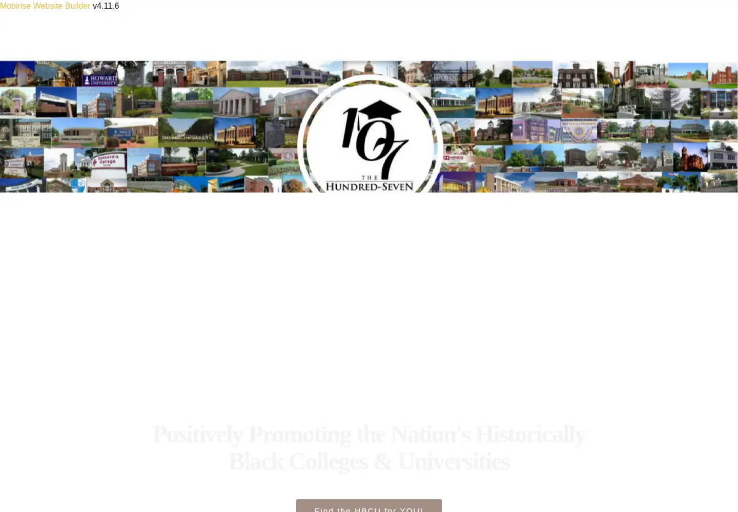 Screenshot of thehundred-seven.org