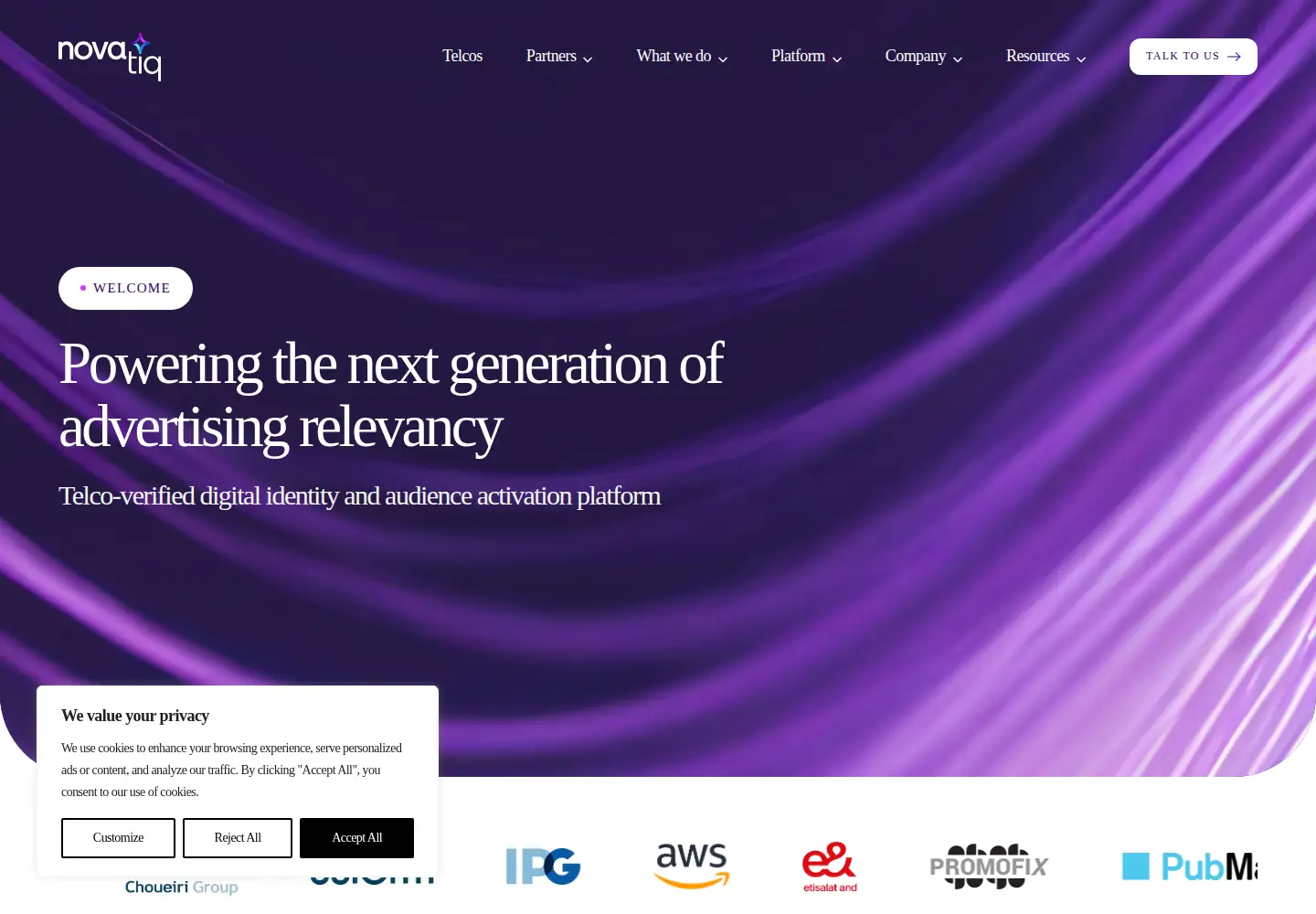 Screenshot of novatiq.com