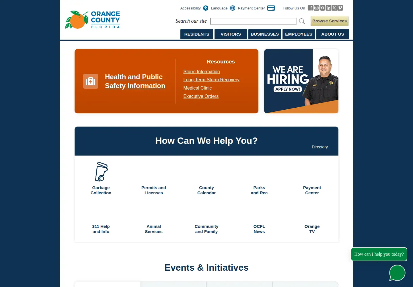 Screenshot of orangecountyfl.net