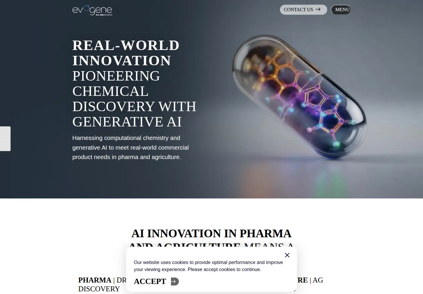 Screenshot of evogene.com