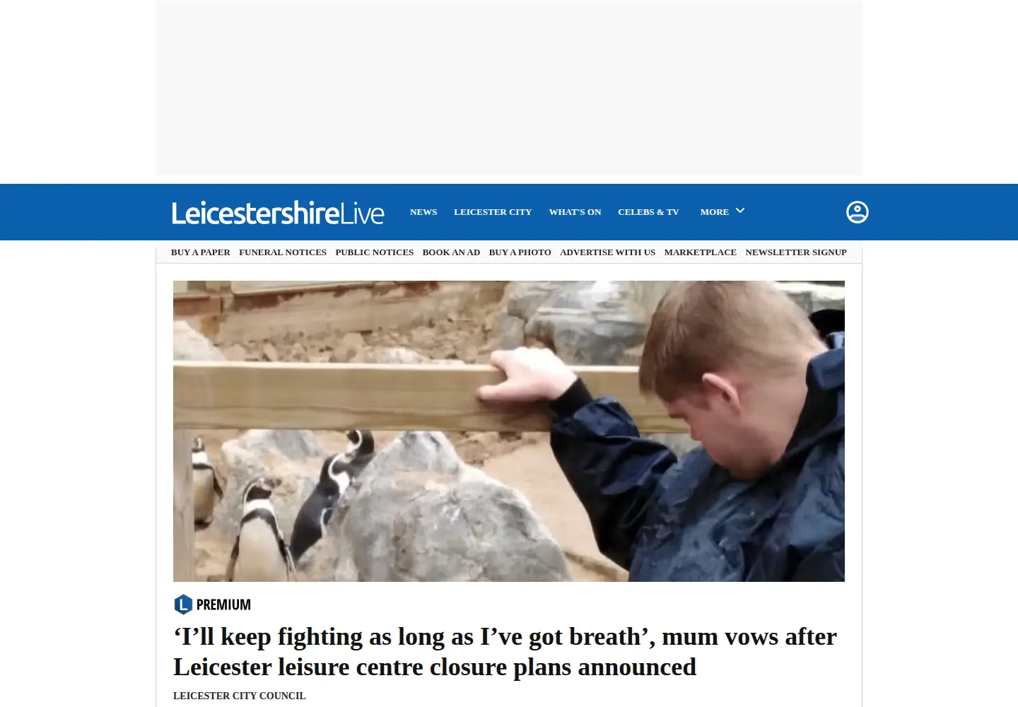 Screenshot of leicestermercury.co.uk