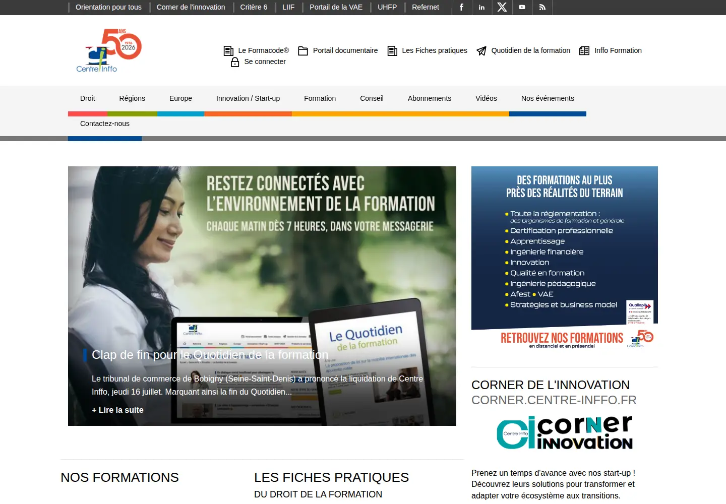 Screenshot of centre-inffo.fr