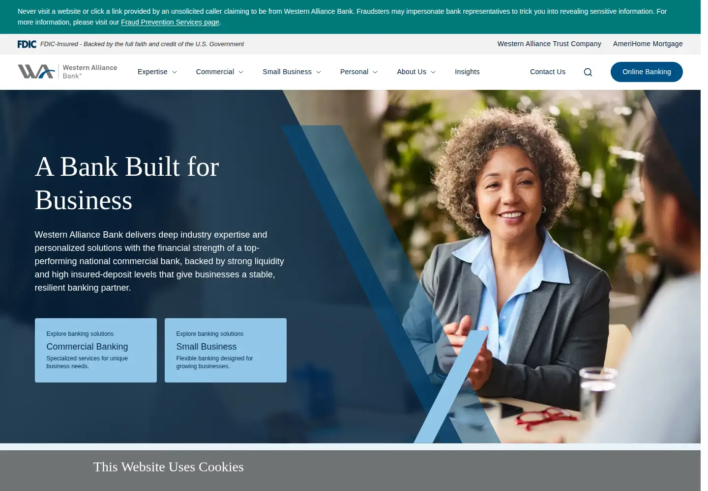 Screenshot of westernalliancebancorporation.com
