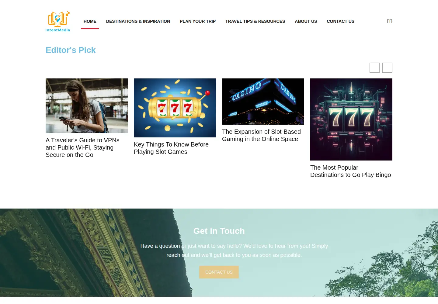 Screenshot of intentmedia.com