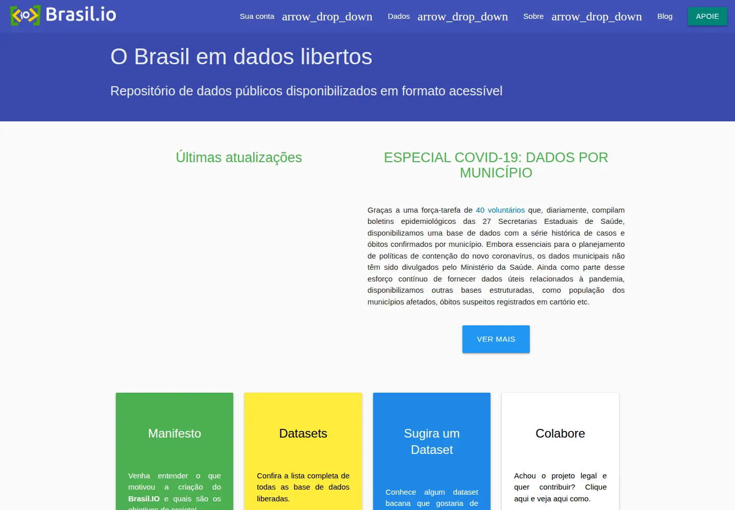 Screenshot of brasil.io