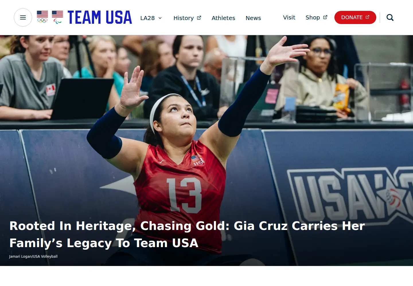 Screenshot of teamusa.com
