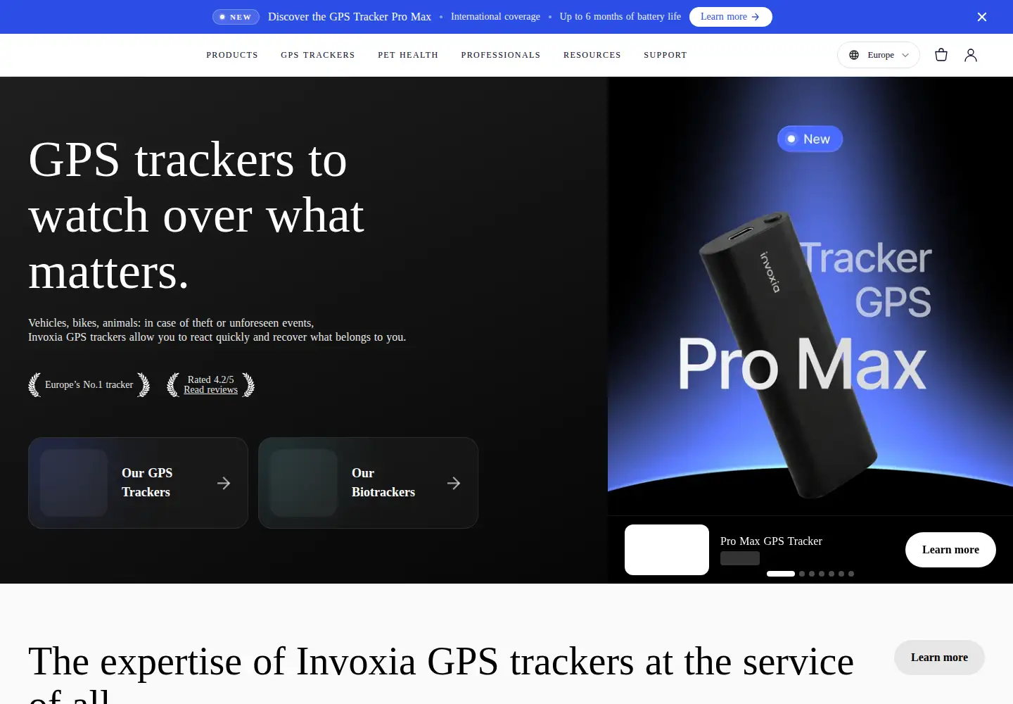 Captured homepage of invoxia.com in the current scan