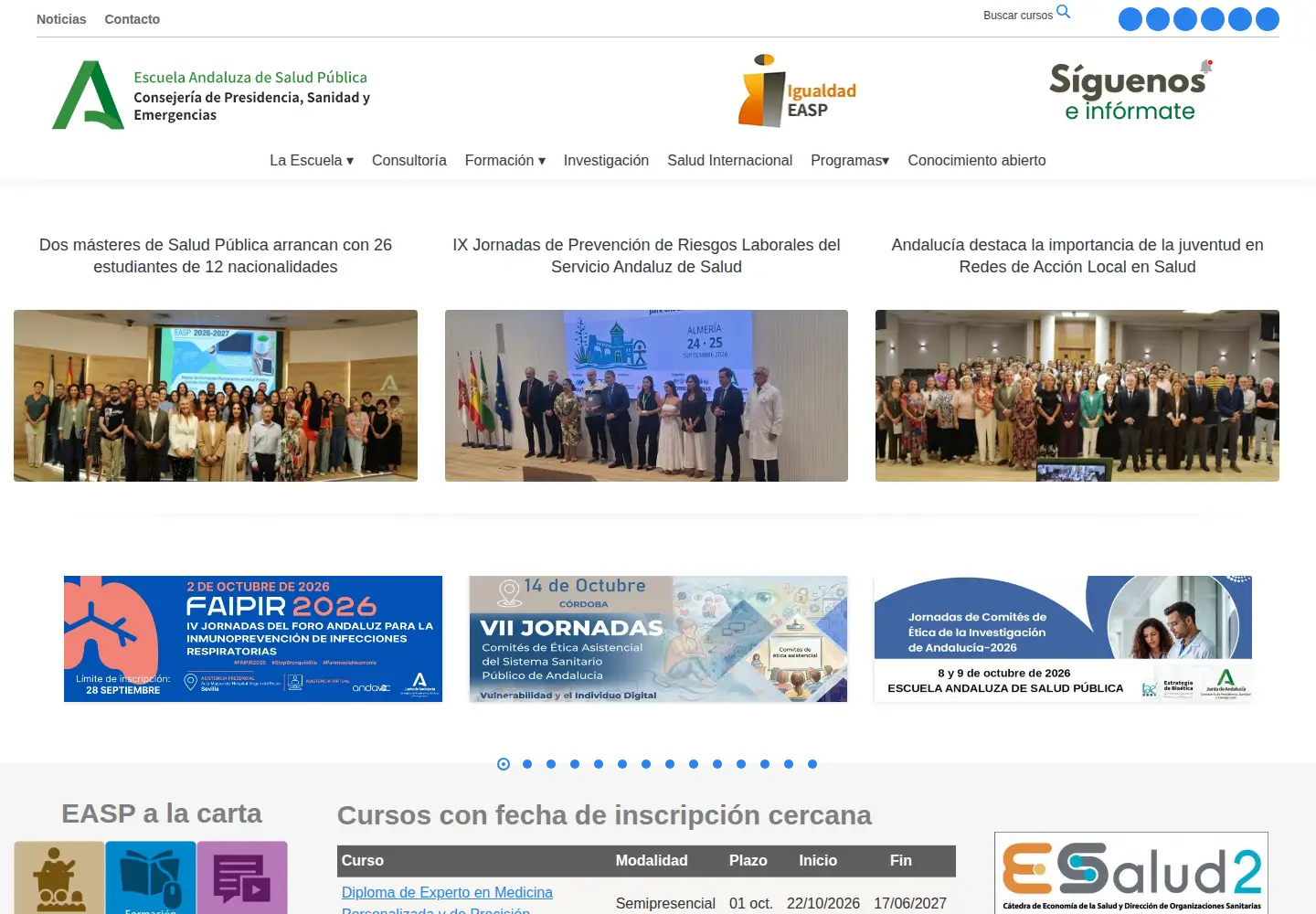 Screenshot of easp.es