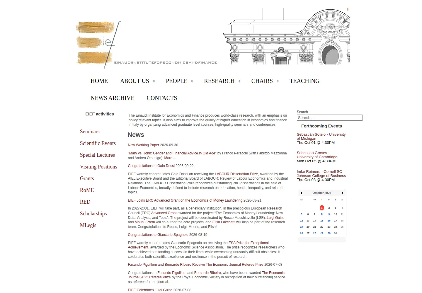 Screenshot of eief.it