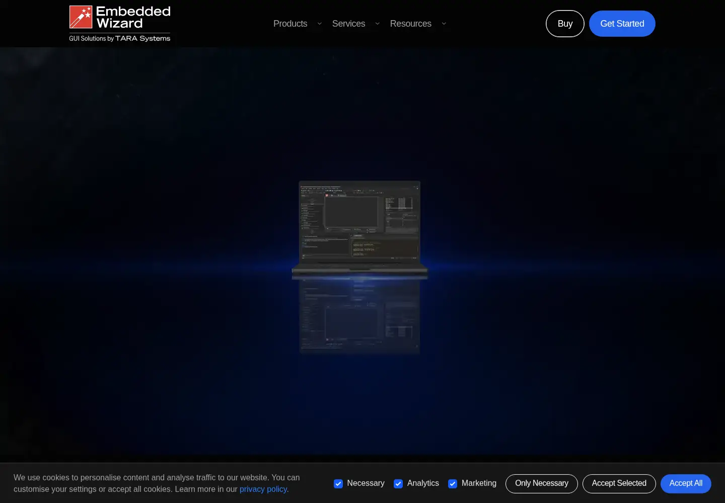 Screenshot of embedded-wizard.de
