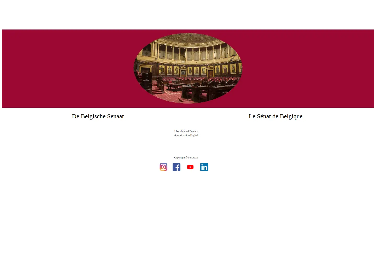 Screenshot of senate.be