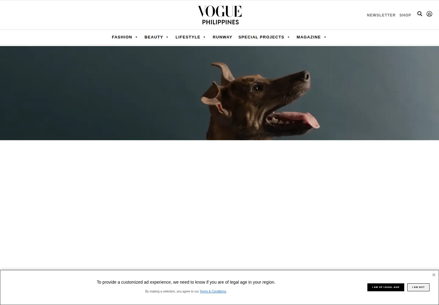 Screenshot of vogue.ph