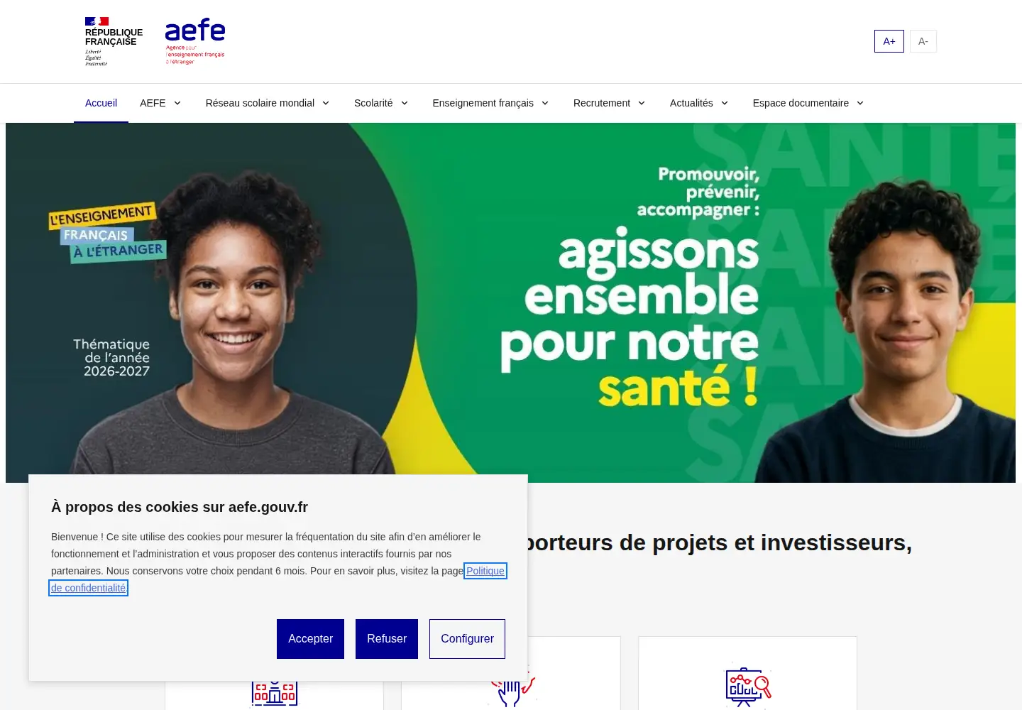 Screenshot of aefe.fr