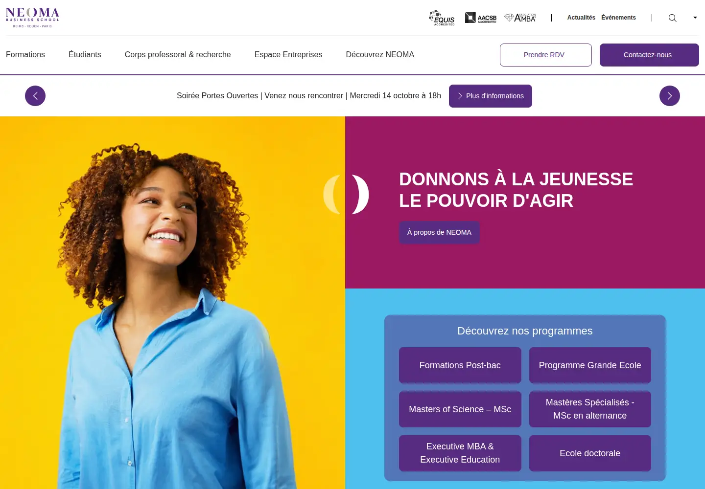 Screenshot of neoma-bs.fr