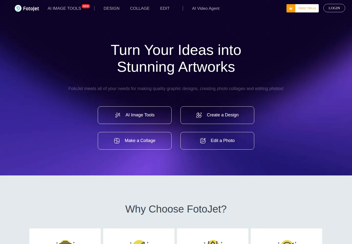 Screenshot of fotojet.com