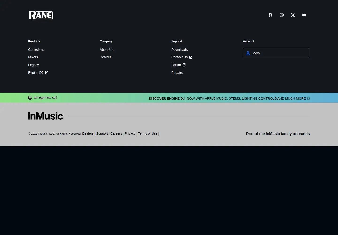 Screenshot of rane.com
