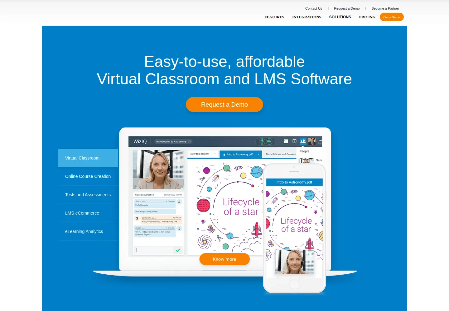 Screenshot of wiziq.com