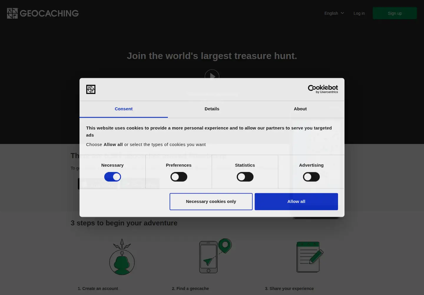 Screenshot of coord.info