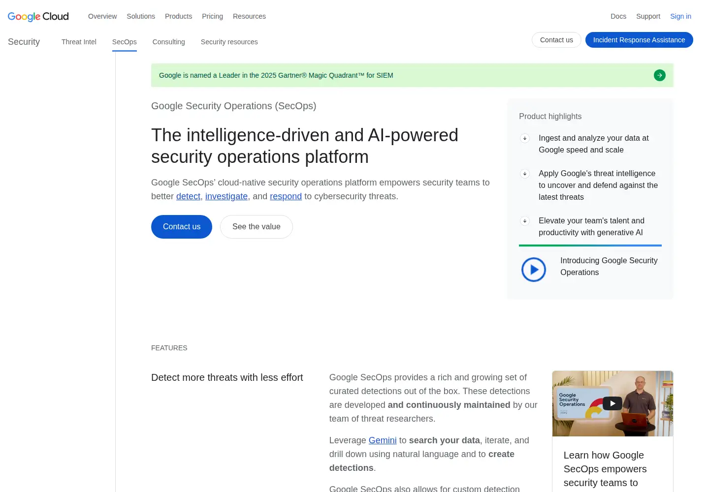 Screenshot of chronicle.security