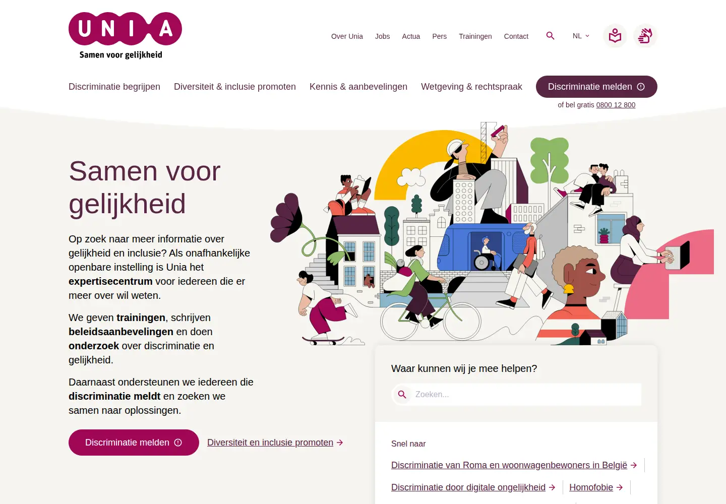 Screenshot of unia.be